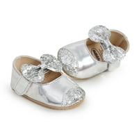 Обувки за бебешки принцеси на Eyicmarn, пайети за боулини за обувки за пешеходни дрехи за бебета за бебета, 0- месеца