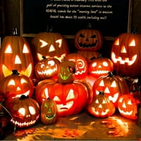 Loopsun Fall декорации за дома Хелоуин тиква LED светлинна лампа Creative Lanner Home Props Pumpkin Bar Horror