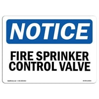 Знак за известие - Контролен клапан за спринклер на пожар