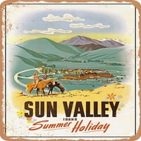 Метална табела - Sun Valley Idaho Summer Holiday Vintage Ad - Vintage Rusty Look