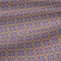 OneOone Viscose Jersey Fabric Paisley Ikat Decor Fabric Printed Bty Wide