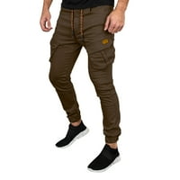 Entyinea мъжки товарни панталони със солидни цветове за теглене на терито