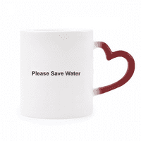 Моля, запазете вода черен символ на топлината, чувствителна към чаша червен цвят, променяща чашата за каменни изделия