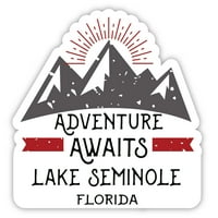 Езерото Seminole Florida сувенир винил стикер за стикер за приключение очаква дизайн