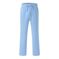 Gubotare Mens Sweatpants Summer Pant Небрежно всички плътни цветни живопис памук свободен плюс размери панталон моден плаж