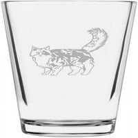 Calico страничен изглед котка тематично офорт 16oz libbey пинтно стъкло
