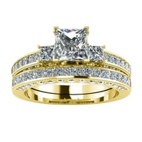 Пръстен за жени Crystal Diamond European American Set Jewelry Pair Женски пръстен