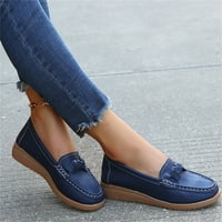 Eczipvz обувки за жени Печат пролетни женски обувки Размер Мода ежедневно голямо платно плоско лято и обувки жени жени бизнес ежедневни обувки, синьо