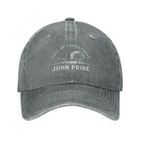 Cepten Men & Women Pashed Dyed Уникален печат с лого на John Prine Регулируема дънкова бейзболна шапка