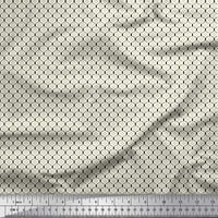 Soimoi Crepe копринена тъкан Honeycomb Geometric Print Fabric край двора