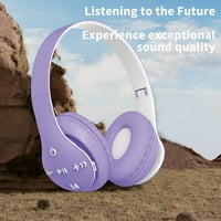 Слушалки безжични Bluetooth слушалки сгъваеми прибиращи се макаронови цветни спортни слушалки