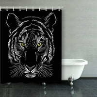 Муцуна тигър душ завеси за баня