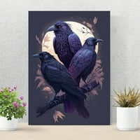 Raven's Respite - Dark Raven Canvas Wall Art