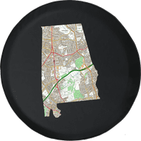 Алабама - Улици Пътуване Карта Резервна гума Покрива джип RV