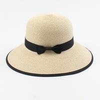 zttd дамска слънчева слама шапка лятната шапка сгъваема ролка нагоре по флопи плажни шапки uv upf капачки a