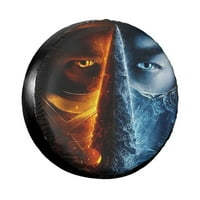 Борба за игра Mortal Kombat Резервна гума за гума Чанта за калъф Scorpion Sub Zero Warrior Cole Cover за Jeep Honda 14 15 16 17