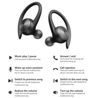 Безжичен Bluetooth 5. Спортни слушалки IP водоустойчиви слушалки W 500mAh Case Case 20hrs Игра на уши куки за уши слушалки 3D Hifi стерео звук в ухо безжична слушалка с микрофон