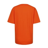 Scyoekwg модерни тениски за бира фест за дамски удобни небрежни туники върхове отпечатани кръгли шия графични тийнейджъри къс ръкав летни леки леки върхове оранжеви L