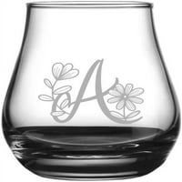 Daishy Daisy Monogram офорт 4.1oz Spey Dram Whiskey Glass