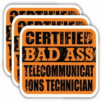 Certiefied лоши стикери за телекомуникационни техници