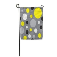Цветно абстрактно черно жълти сиви точки сив рожден ден ярко градинско знаме декоративно знаме къща банер