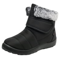 Sngxgn дамски топла козина, облицовани зимни снежни ботуши велур топла козина облицовани обувки дантела дамски снежни ботуши, черни, размер 37