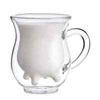 Чаши Scald Lovely Double Glass Milk Coffee Cup с кръгла уста 400ml Day Day Подаръци Светкавици днес - Летни спестявания Клирънс при клирънс