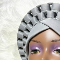 Избор на рокля Африкански тюрбан Хиджаб Плитки меки шапки от плитки за косъмче за коса еластичен етнически стил Тюрбан Шапки за жени