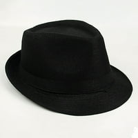 Temacd England Hat Unise Голяма панама джаз шапка за външно сиво