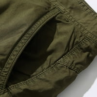 Мъжки шорти летни гащеризони ежедневни каприс прави много джобни панталони Мъжки бельо зелено