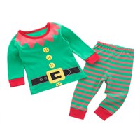 Stylesilove Holiday Season Kids Baby Rish и Pant 2-PC Pajamas Set
