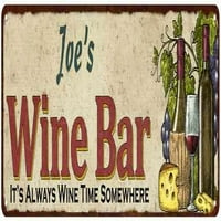 Joe's Wine Bar Home Decor Metal Gift Sign 108240052256