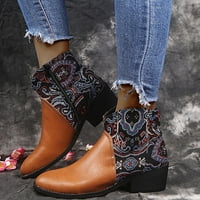 Tawop Ultra Mini Boots за жени, ретро плоско дъно ежедневно плюс размери приплъзване на цип жените дъждовни ботуши ботуши Rhinestone