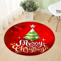 Коледна врата с мек прозрачен отпечатан неплъзгаща се кръгла спалня хол Дядо Коледа Модел Фдов килим за ежедневна употреба