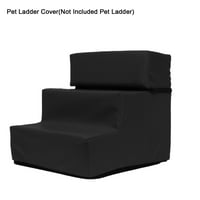Anvazise Pet Stand Cover Разглобяема удобна фау кожа, която неплъзне кучешка рампа Стълби калъф за кученце черен размер 2