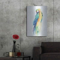 Luxe Metal Art 'Цветни папагали II' от Алън Майчроуич, метално изкуство на стената, 24 x36