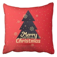 Весела Коледа в минималистичен стил празничен плакатен калъф за възглавница възглавница