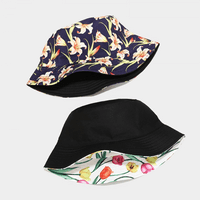 Сладка шапка на кофа за кофа плаж Рибарски шапки за жени, обратимо двойно облекло, GDUS-021