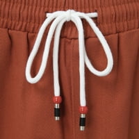 B91XZ Мъжки работни панталони Разхлабени мъжки японска ретро тенденция плюс размер бродиран цвят съвпадение на ежедневни панталони червено, размер xxl