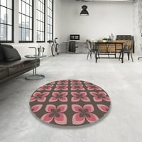 Ahgly Company Indoor Round Reded Red Novelty Area Rugs, 5 'Round