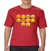 Arti - Тениска за големи мъже, до висок размер 3xlt - Emoji Entourage