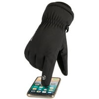 Зимни ръкавици за жени мъже, снежни ръкавици с сензорни пръсти Ски ръкавици с руно, облицована от тинсулат ръкавици