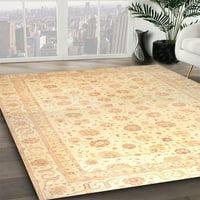 Ahgly Company Machine Wareable Indoor Square Abstract Sun Yellow Area Rugs, 6 'квадрат