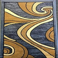 Модерна зона за постелка на вратата килим син вихър дизайн