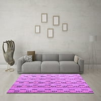 Ahgly Company Indoor Rectangle Abstract Purple Modern Area Rugs, 7 '9'