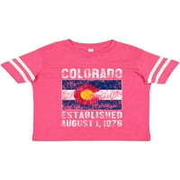 Inktastic Създаден на 1 август, Колорадо Флаг Подарък за малко дете или тениска за момиче