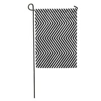 Райета черно -бяло диагонални наклонени линии Оптичен ефект Динамичен градински флаг Декоративен флаг Банер Банер