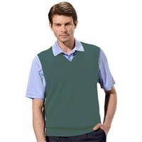 Monterey Club Men Classic French Rib Knit Fabric V-Nectle Vest 3925