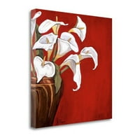 Tangletown Fine Art Callas on Red от Ann Parr, Gallery Wrap Canvas 35