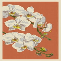Орхидея, печат